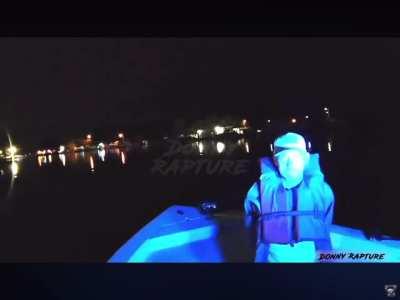 Boating with no lights, running wide open through a slow zone after two beers (BUI freakout)