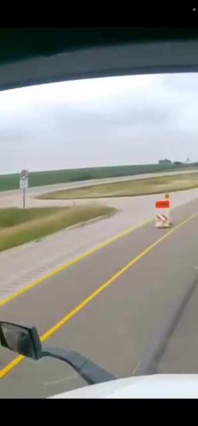 Lane ending? Full send (foul langauge)