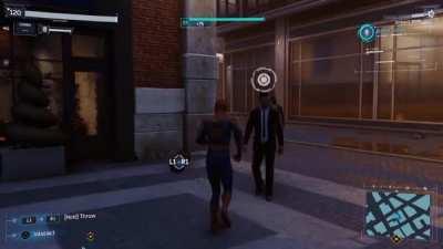 Getting a high five from a civilian just as I level up!