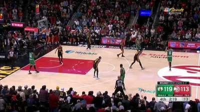 [Highlight] Jaylen Brown gets an awesome block, then Jayson Tatum gets a monster put back dunk on the next possession!