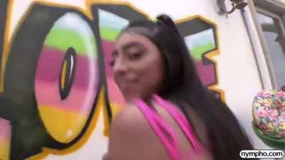 Violet Myers riding king's juicy cock.