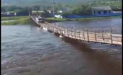 Normal bridge crossing in Russia
