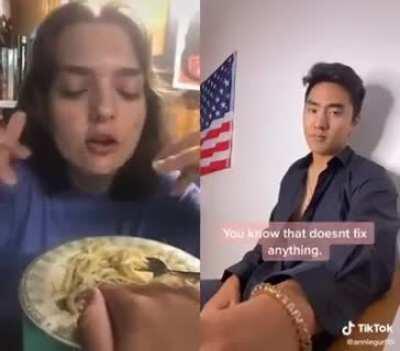 Now you have pasta sauce all over your face