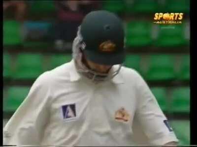 Shayne O'Connor's brilliant yorker to Steve Waugh