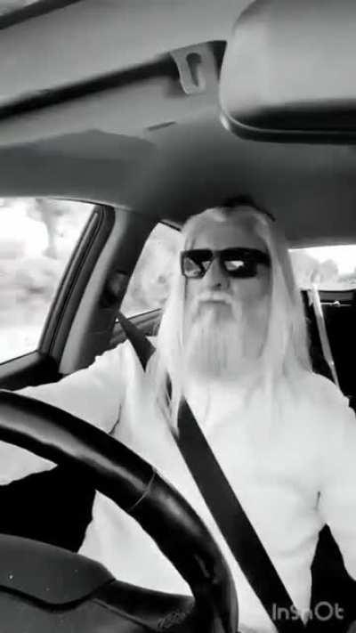 Gandalf after pushing the ring to Frodo.