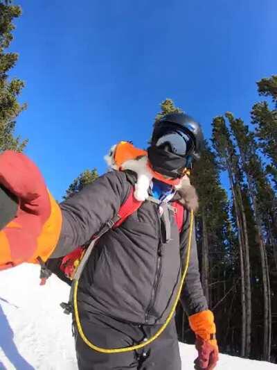 He's skiing with Gary