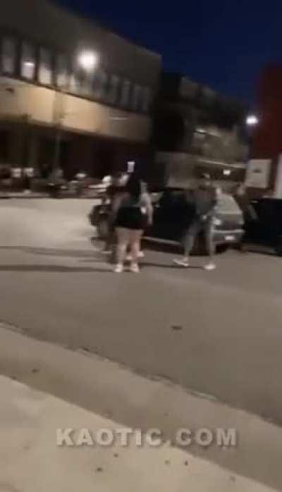 Kicking a random person's car