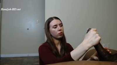 Interracial Handjob Cumshot