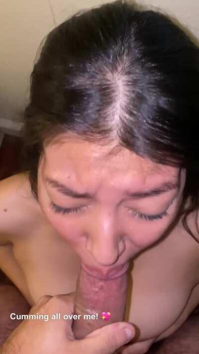 Love when the cum gets in my eyes.