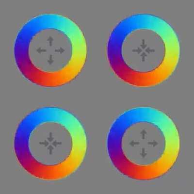 Black magic fuckery! The circles are actually static!