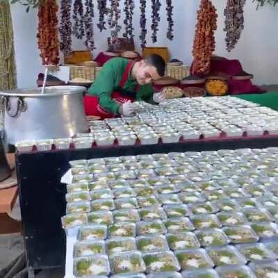 Singlehandedly feeding a whole city