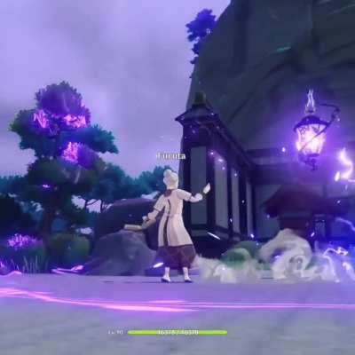 Madame Ping getting ready to use her adeptussy powers to end Gaygguang and Bidetou after seeing them fuck on Rex Lapis' grave