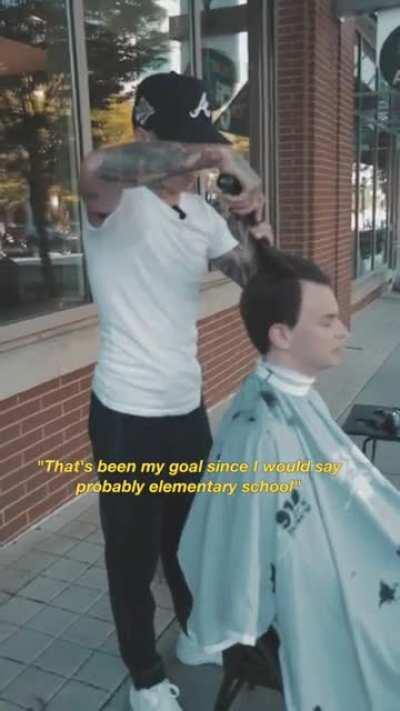 free random street haircut leads to a cool discussion. “if you go at it from a negative perspective, all you’re going to find is negativity