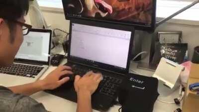 Typing speed goes down, but productivity goes up.