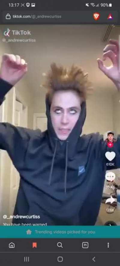 Posting here because I got randomly banned from cringetopia day 2 anyway, this is the same guy who said it's totally ok to let your goofy side shine through tiktok video