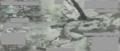 Saudi Air Force targets a position containing four Houthis in yemen-saada