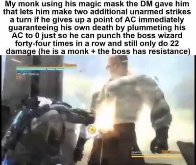 my characters routinely get bodied in response to physical trauma