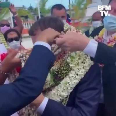 Macron's visit to the Tuamotu Islands