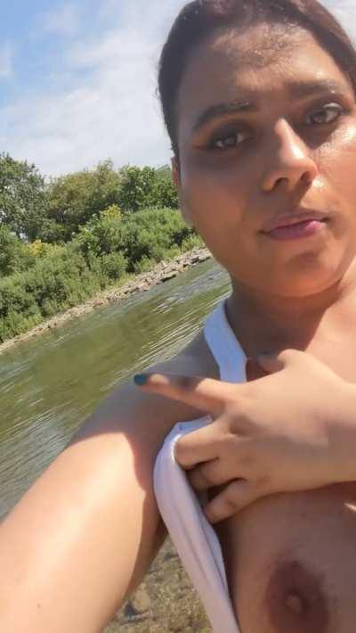 Have you ever seen a Muslim slut flash her tits in public? Well, now you have... ;)