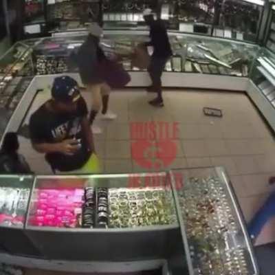 A Deaf man during a robbery