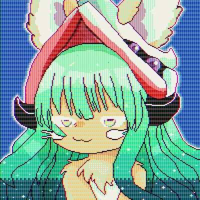A pixelart I made of Nanachi in a Green nova style, I hope you like it! (X: @TheNarehate)
