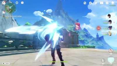 Found a rizzly bug? (switch weapons mid punch)