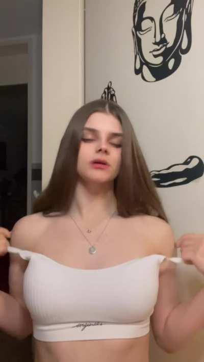 It feels so good to let my tits fall out of my tight top after a long day, dont you think