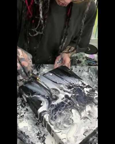 Monochrome 11x14” test for a larger piece 🤍🖤