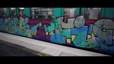 Paris metro graffiti