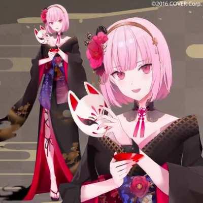 Mori Calliope New Years Outfit Live2D showcase by Jujube