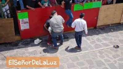 That's what you get if you play with a bull.