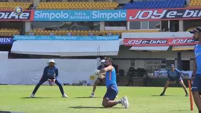 Koach practicing for third test