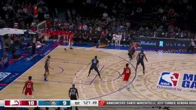 [Highlight] Jalen Suggs diving steal, feet inbound, behind the back pass right to a teammate