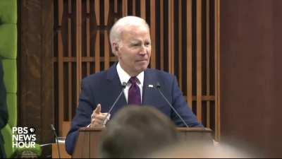 Dark Brandon bringing down the house while addressing the Canadian Parliament