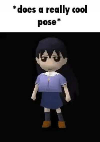 does a really cool pose