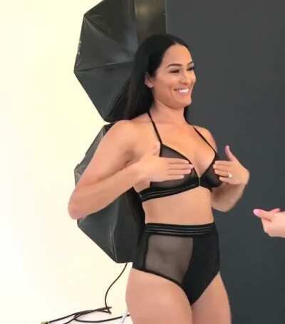 Nikki Bella - Ass Jiggle & Boobs [Cropped Ver & 1080p quality]