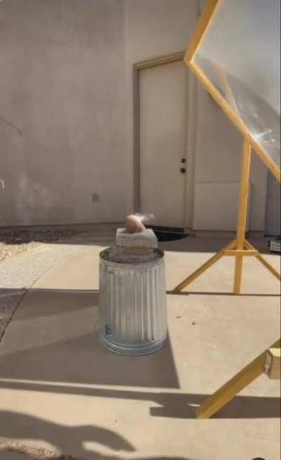 (почти) Плавим камень с помощью гигантской линзы