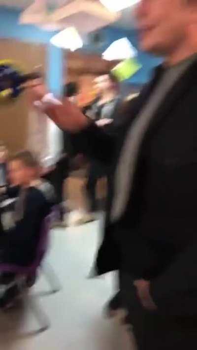 Girl brings Elon into class