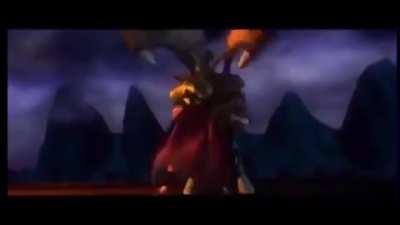 A accurate reaction to being carried away by a giant dragon man