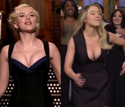 Battle Of The Cleavage: Scarlett Johansson vs Sydney Sweeney 
