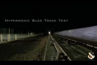 Hypersonic sled traveling at 6,599mph.