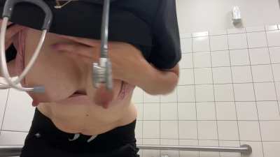 One empty saggy tit, once I am done breastfeeding they’ll both be a lot saggier