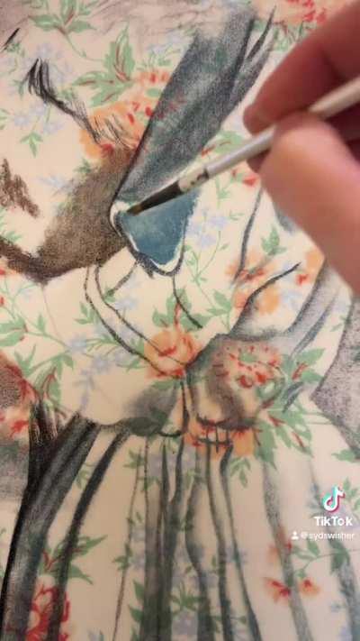 “If It’s Not Okay, It’s Not the End”  oil & acrylic on fabric