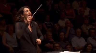 Conductor really feeling the groove