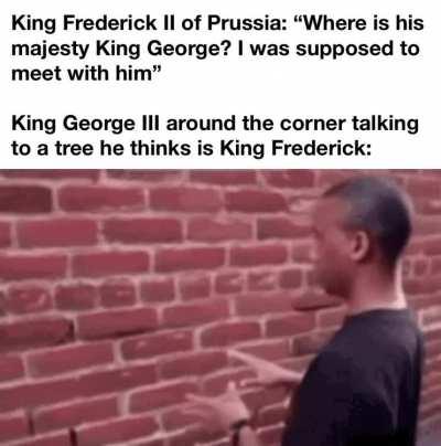 King George III of Britain suffered from mental illness as well as porphyria, and the older he got the more he was…not all there
