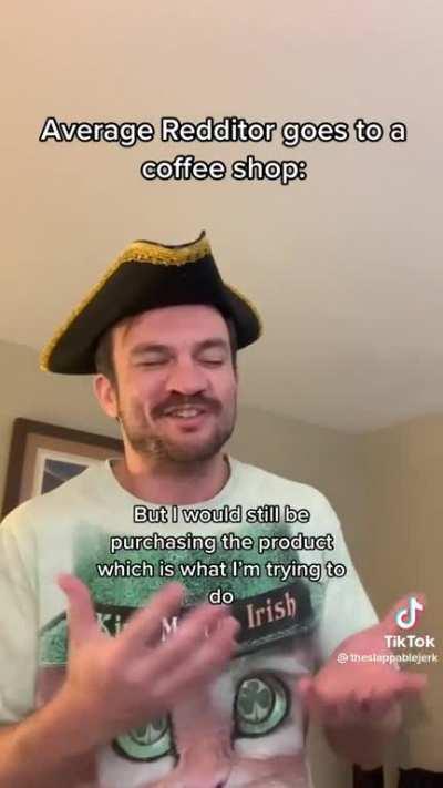 Average Redditor goes to a coffee shop