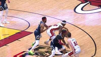 [Highlight] Jimmy Butler draws a rip through foul on someone elses defender