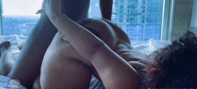 She is being dominated