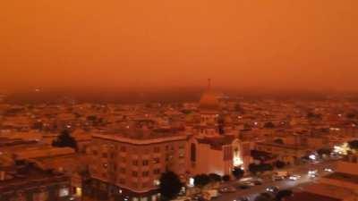 San Francisco in the middle of the afternoon with the recent fires