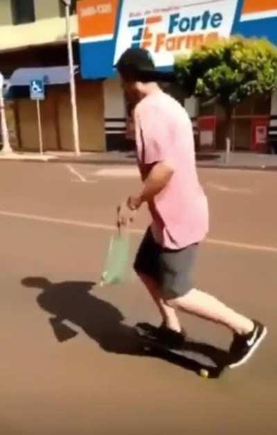 Talking, drinking, skate riding…